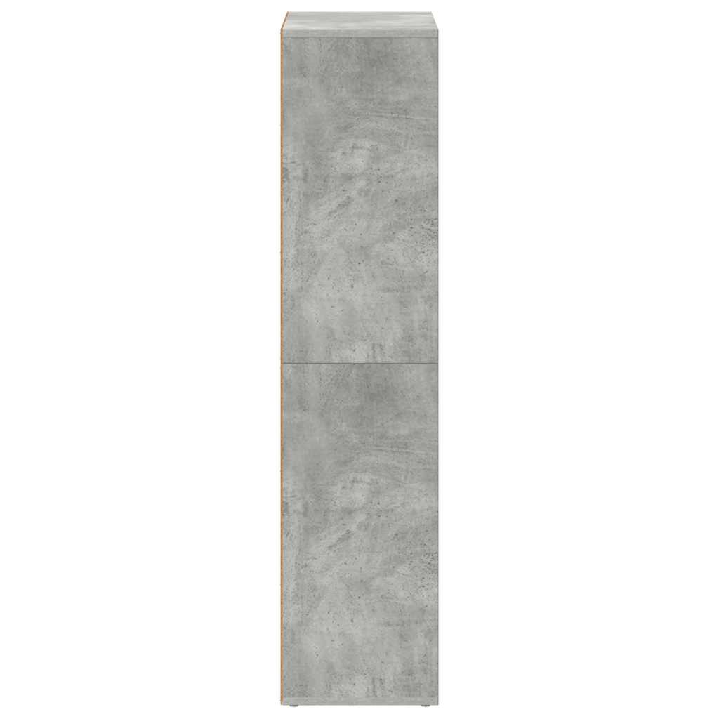 bogreol/skænk 66x30x130 cm konstrueret træ Betongrå - Image 5