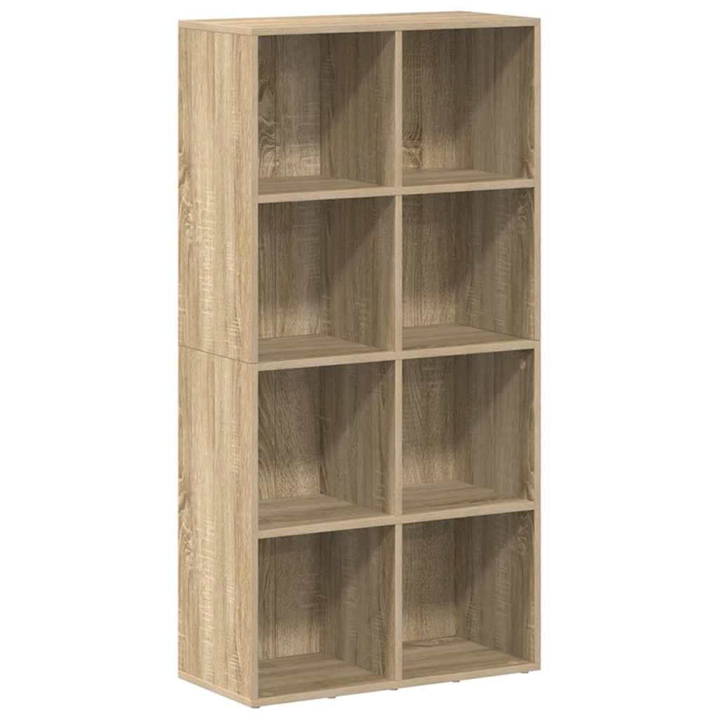 bogreol/skænk 66x30x130 cm konstrueret træ sonoma-eg - Image 2