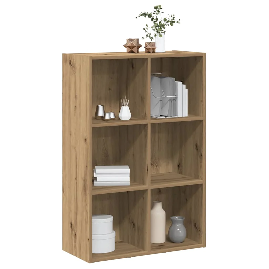 bogreol/skænk 66x30x98 cm konstrueret træ egetræ - Image 4