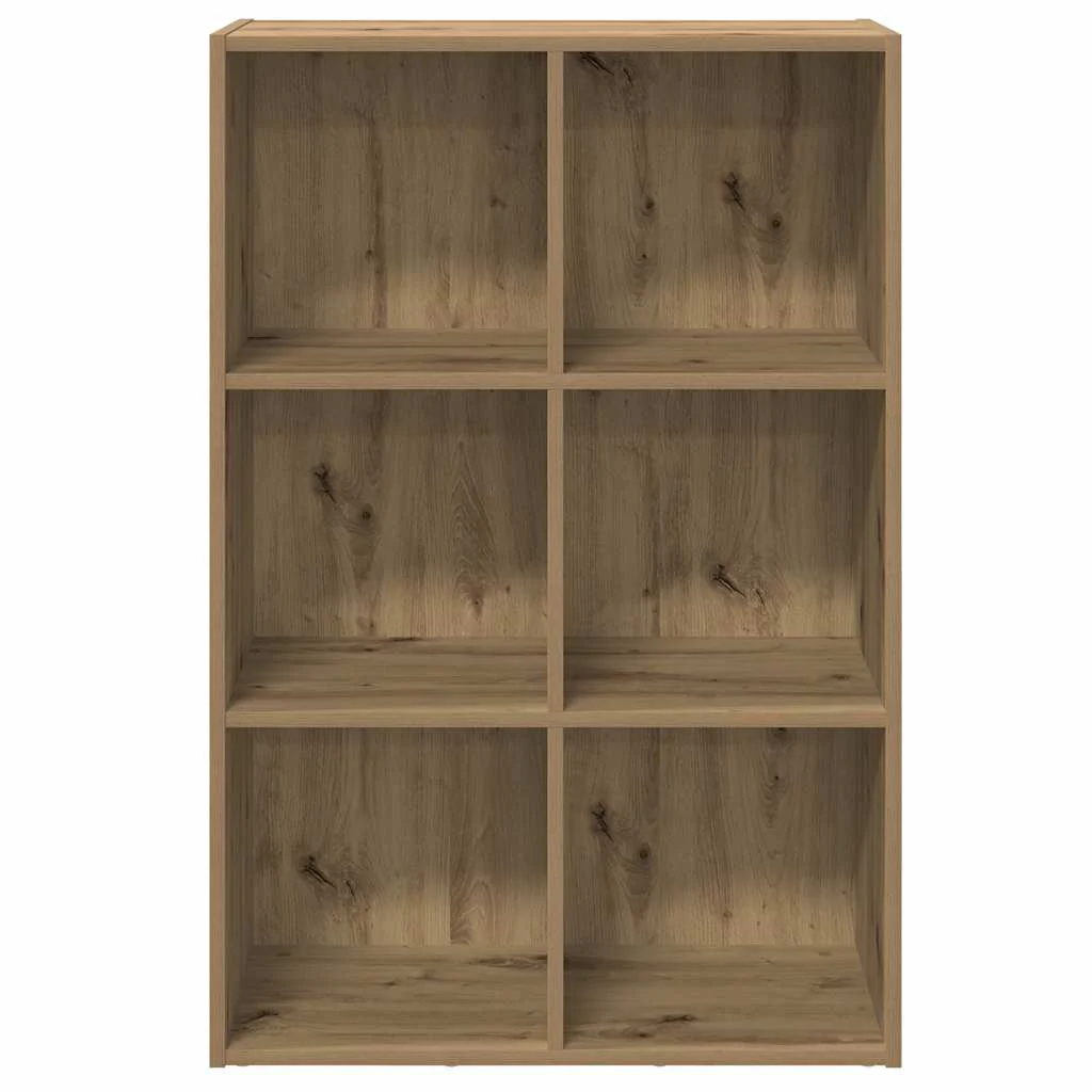 bogreol/skænk 66x30x98 cm konstrueret træ egetræ - Image 5