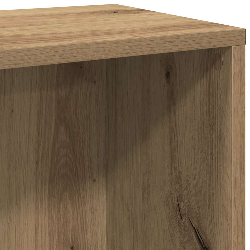 bogreol/skænk 66x30x98 cm konstrueret træ egetræ - Image 8