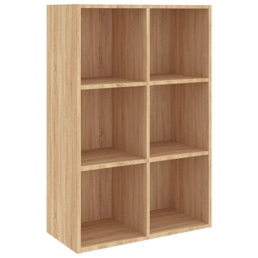 bogreol/skænk 66x30x98 cm konstrueret træ sonoma-eg - Image 2