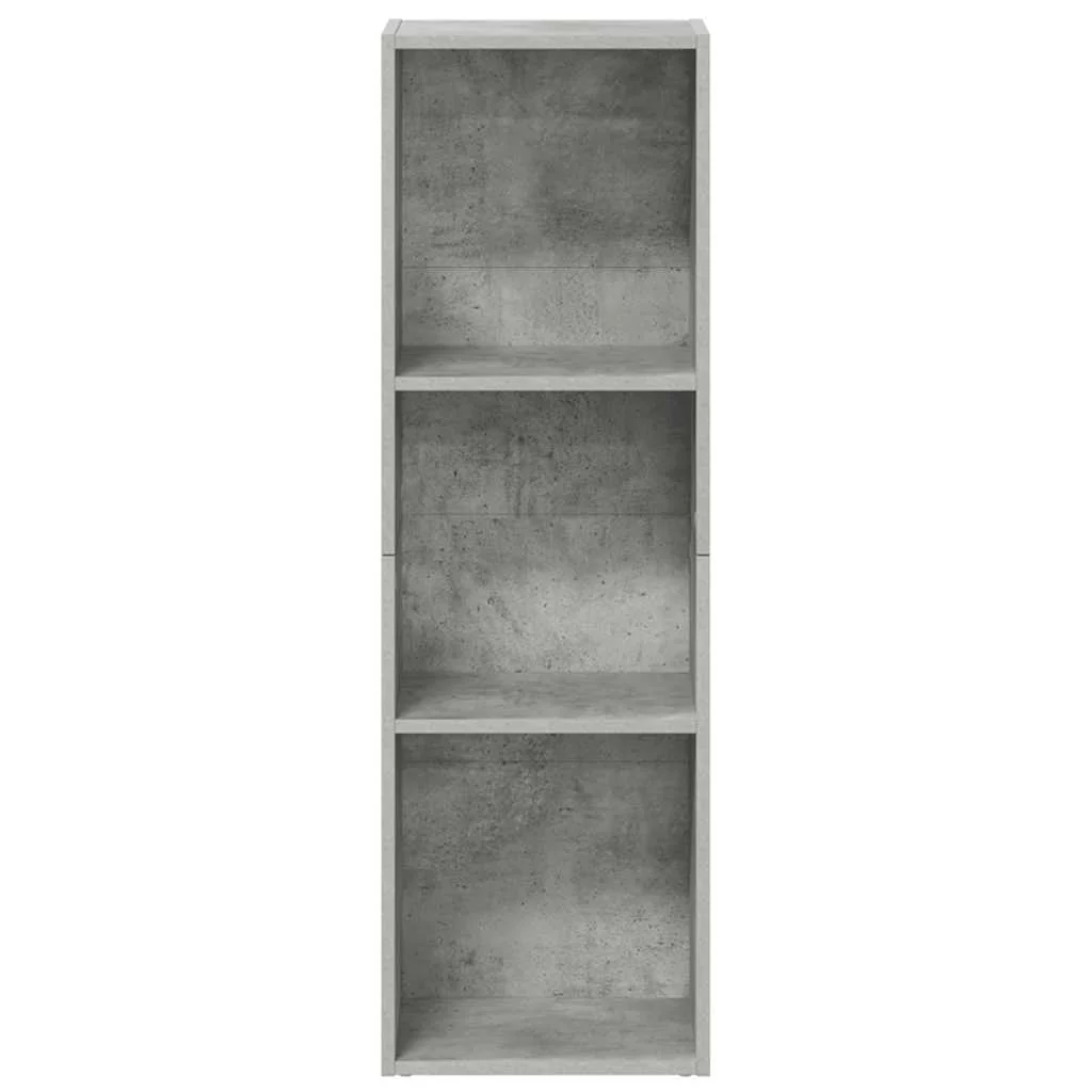 bogreol/tv-bord 36x30x114 cm konstrueret træ betongrå - Image 4
