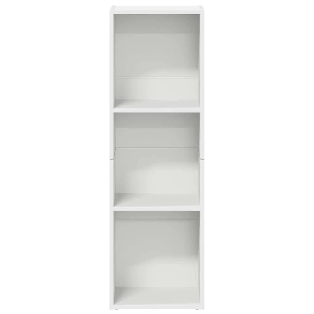 bogreol/tv-bord 36x30x114 cm konstrueret træ hvid - Image 4