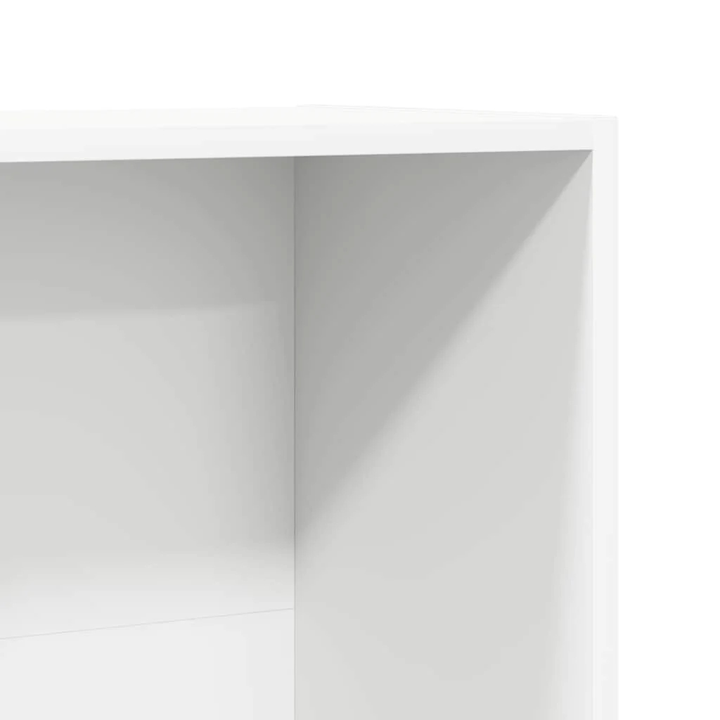 bogreol/tv-bord 36x30x114 cm konstrueret træ hvid - Image 8