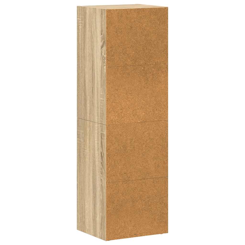 bogreol/tv-bord 36x30x114 cm konstrueret træ Sonoma-eg - Image 7