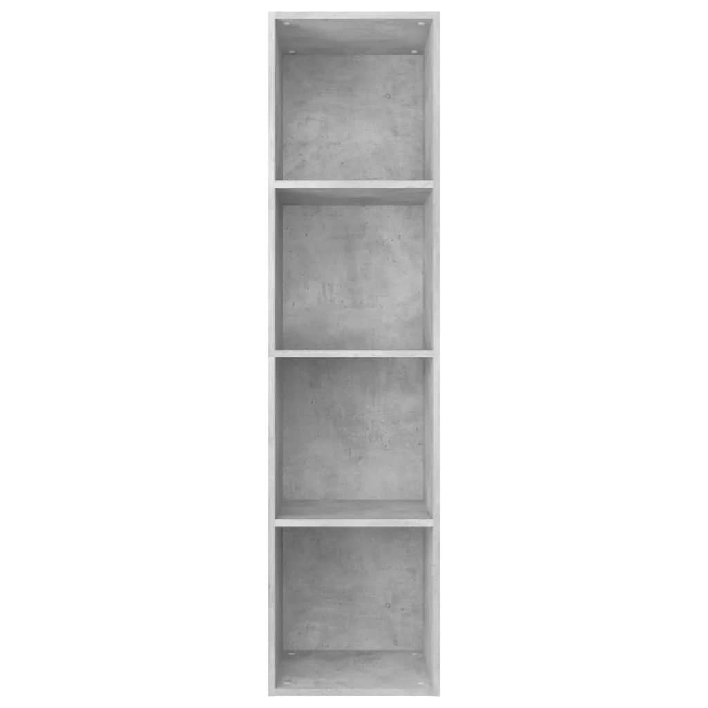 bogreol/tv-bord 36x30x143 cm konstrueret træ betongrå - Image 4