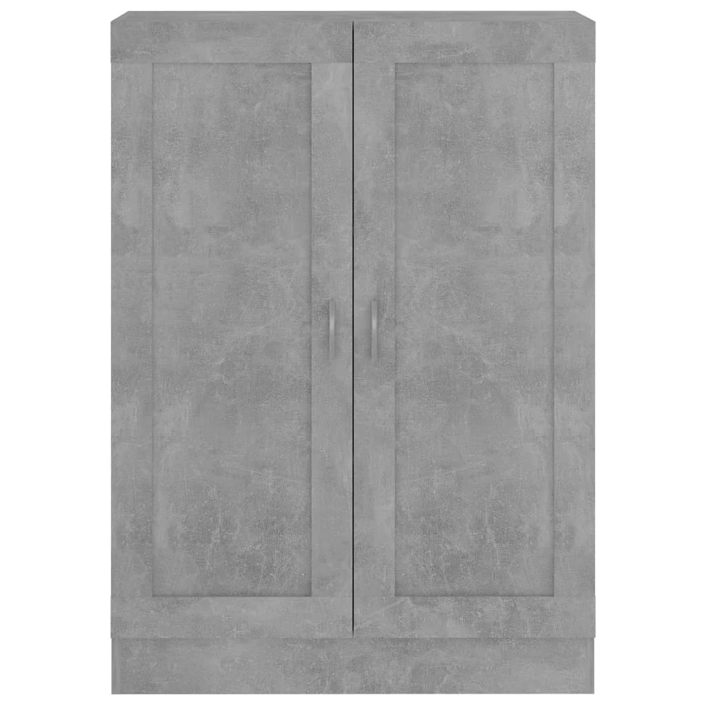 bogskab 82,5x30,5x115 cm konstrueret træ betongrå - Image 6
