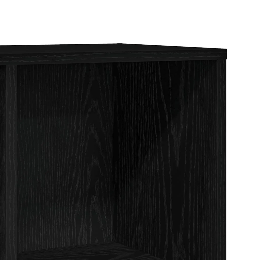 bogskab 98x29x97,5 cm konstrueret træ sort egetræsfarve - Image 8