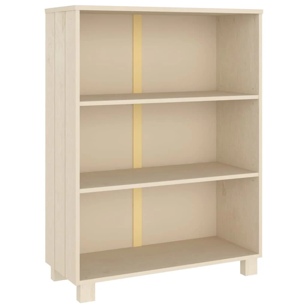bogskab HAMAR 85x35x112 cm massivt fyrretræ honningbrun - Image 2