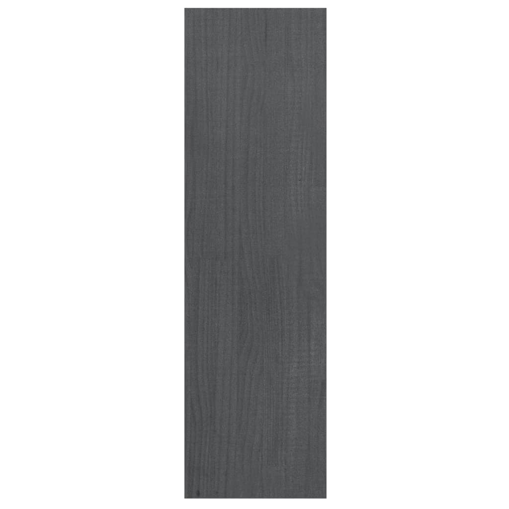 bogskab/rumdeler 40x30x103,5 cm massivt fyrretræ grå - Image 6