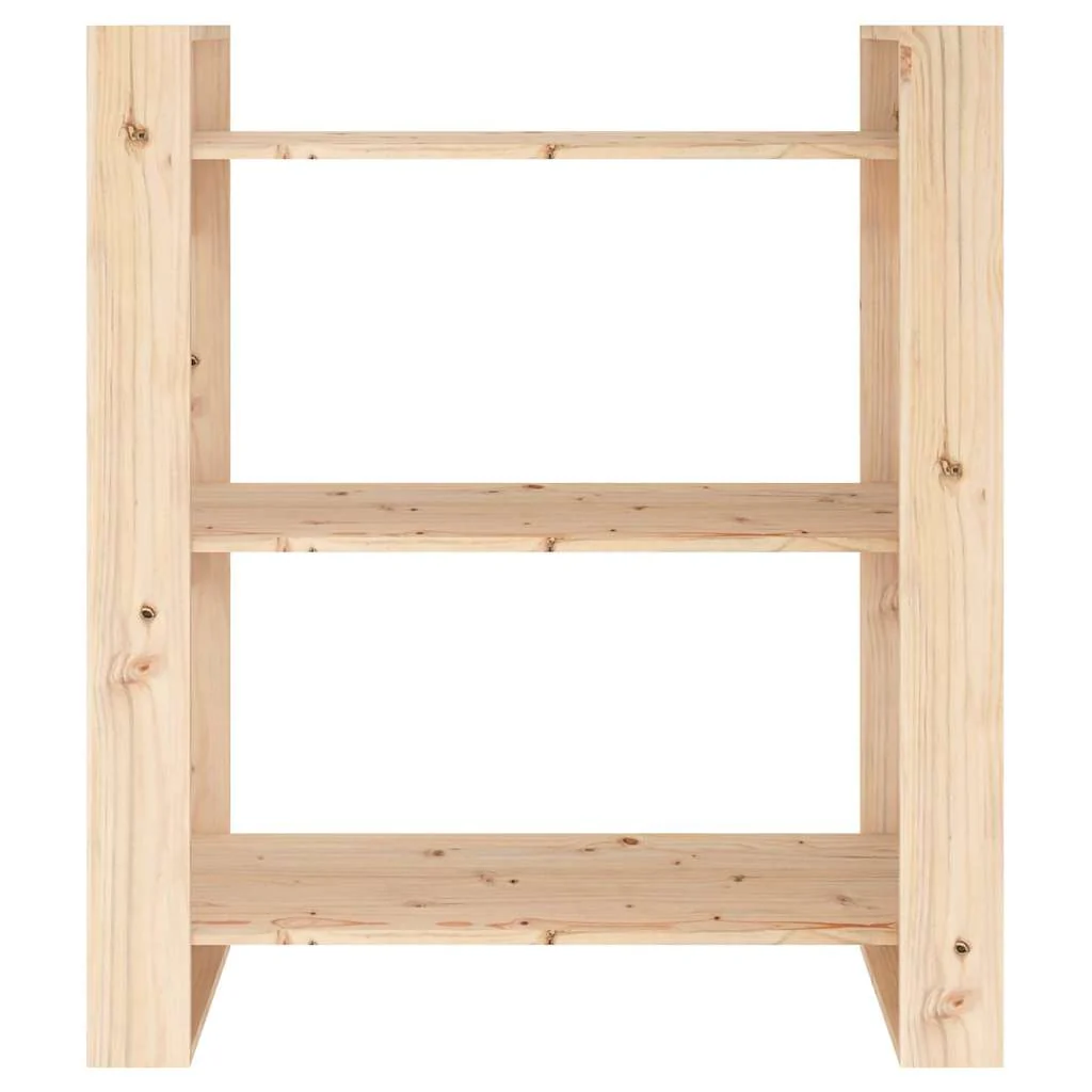 bogskab/rumdeler 80x35x91 cm massivt træ fyrretræ - Image 5