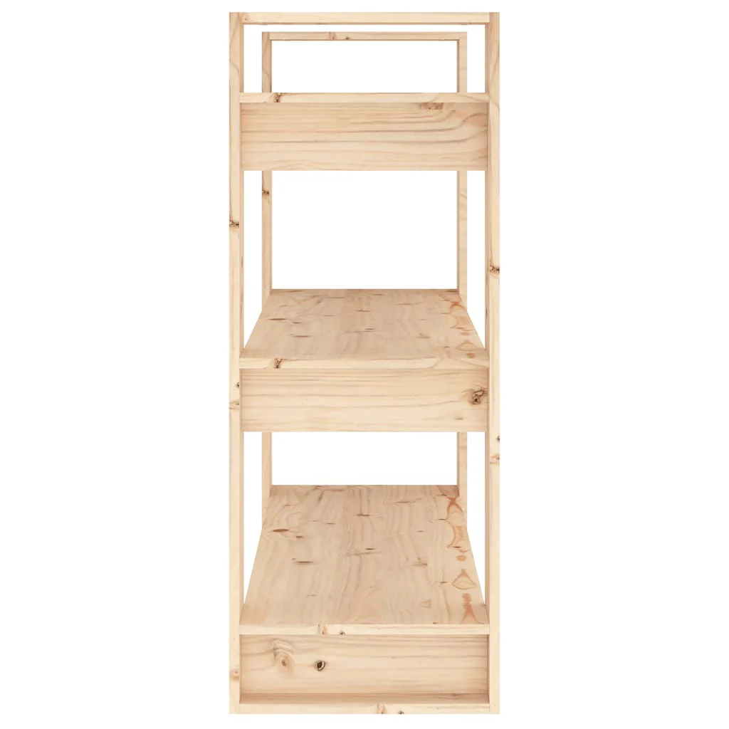 bogskab/rumdeler 80x35x91 cm massivt træ fyrretræ - Image 6
