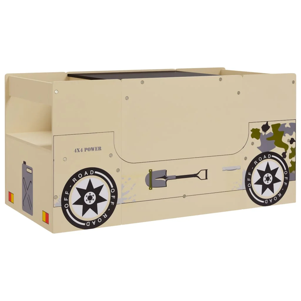 bord- og stolesæt til børn 3 dele offroad bildesign MDF - Image 3