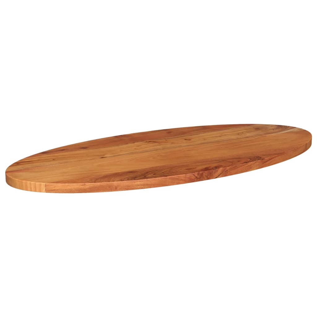 bordplade 100x40x2,5 cm oval massivt akacietræ - Image 2