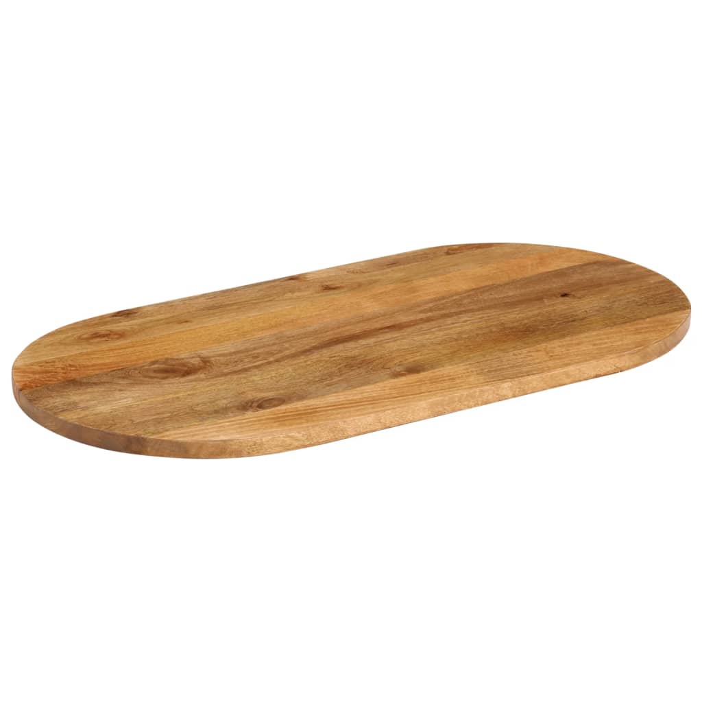 bordplade 100x40x2,5 cm oval massivt mangotræ - Image 2