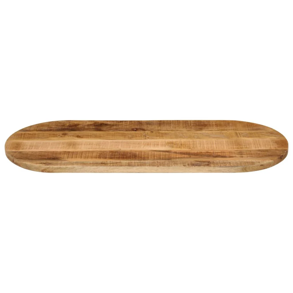 bordplade 100x40x3,8 cm oval massivt ru mangotræ - Image 3