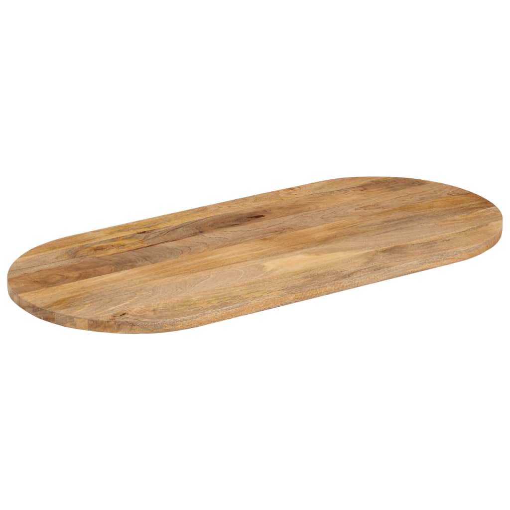 bordplade 100x50x2,5 cm oval massivt mangotræ - Image 2