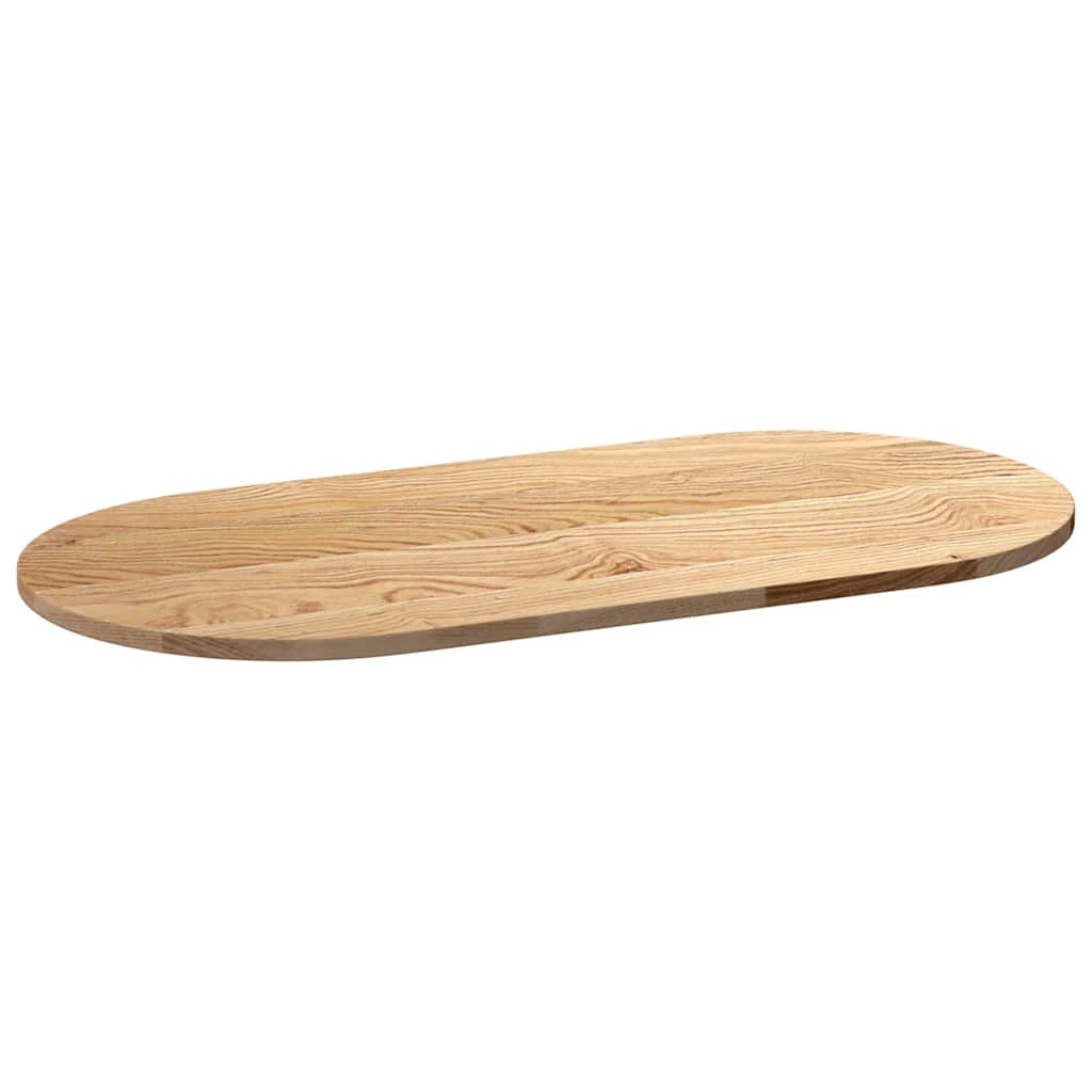 bordplade 100x50x2 cm massivt egetræ oval - Image 4