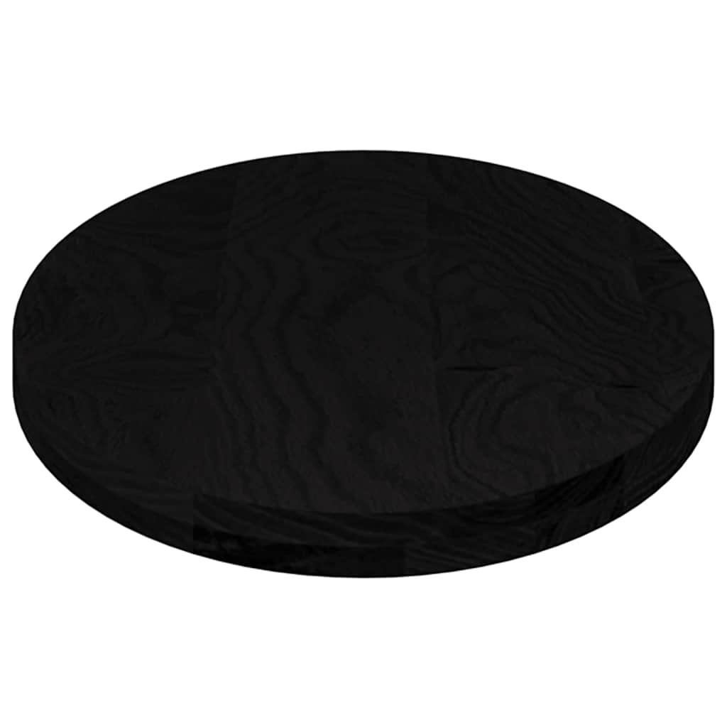 bordplade 100x50x4 cm massivt egetræ oval mørkebrun - Image 6