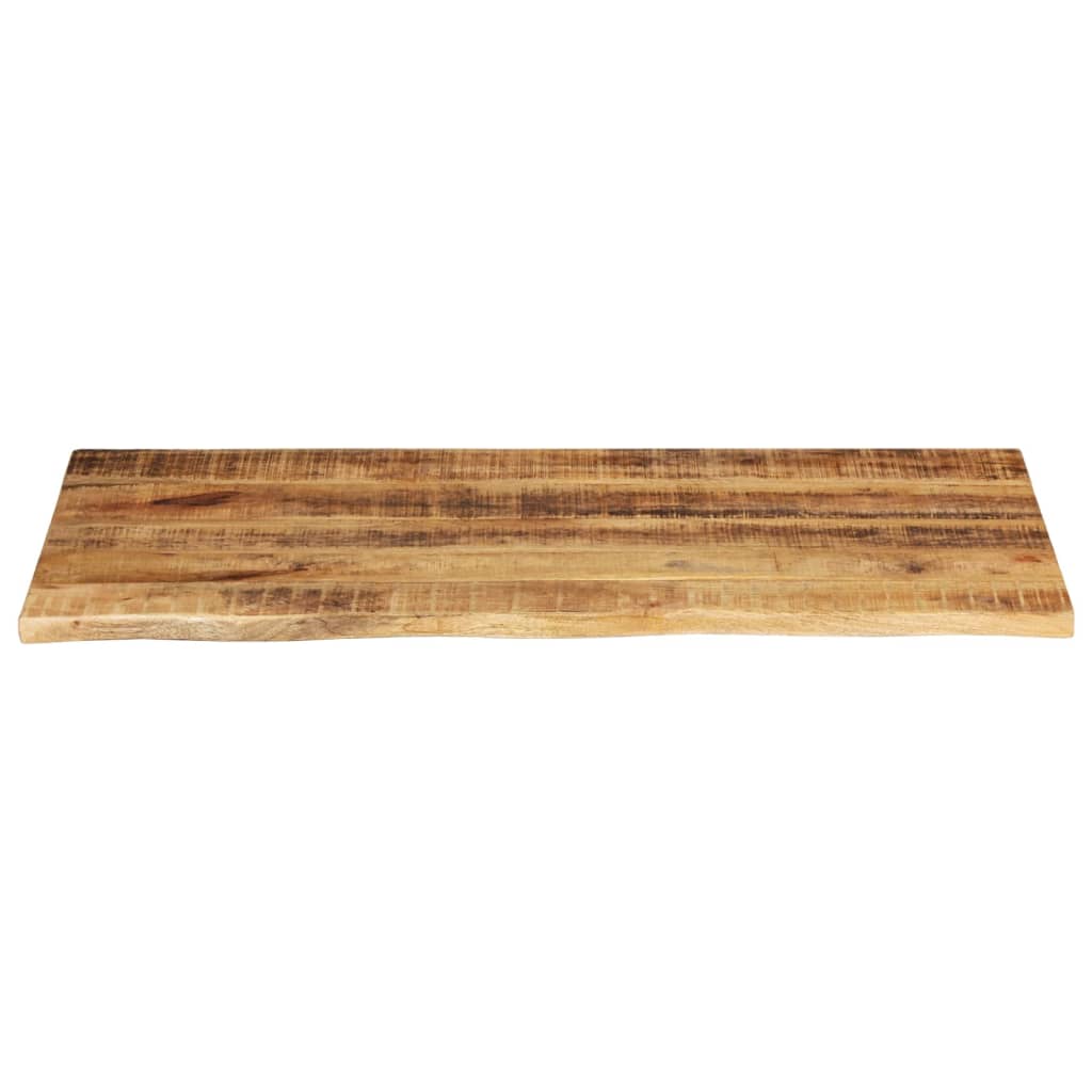 bordplade 100x60x2,5 cm naturlig kant massivt ru mangotræ - Image 3