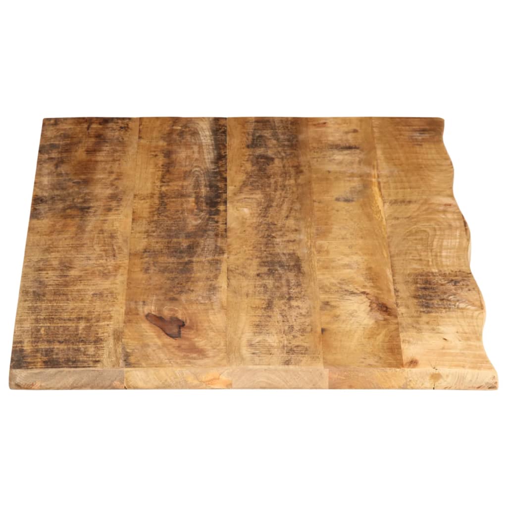 bordplade 100x60x2,5 cm naturlig kant massivt ru mangotræ - Image 4