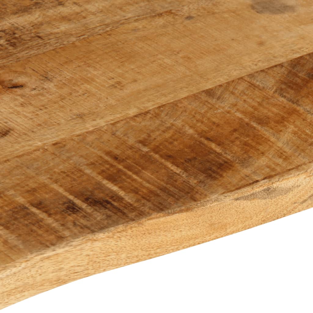 bordplade 100x60x2,5 cm naturlig kant massivt ru mangotræ - Image 7