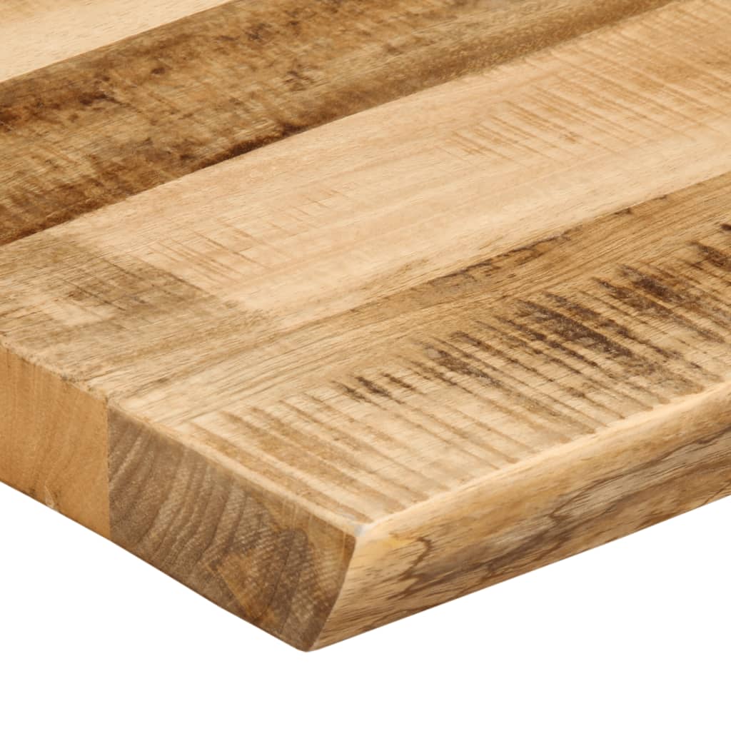 bordplade 100x60x2,5 cm naturlig kant massivt ru mangotræ - Image 6