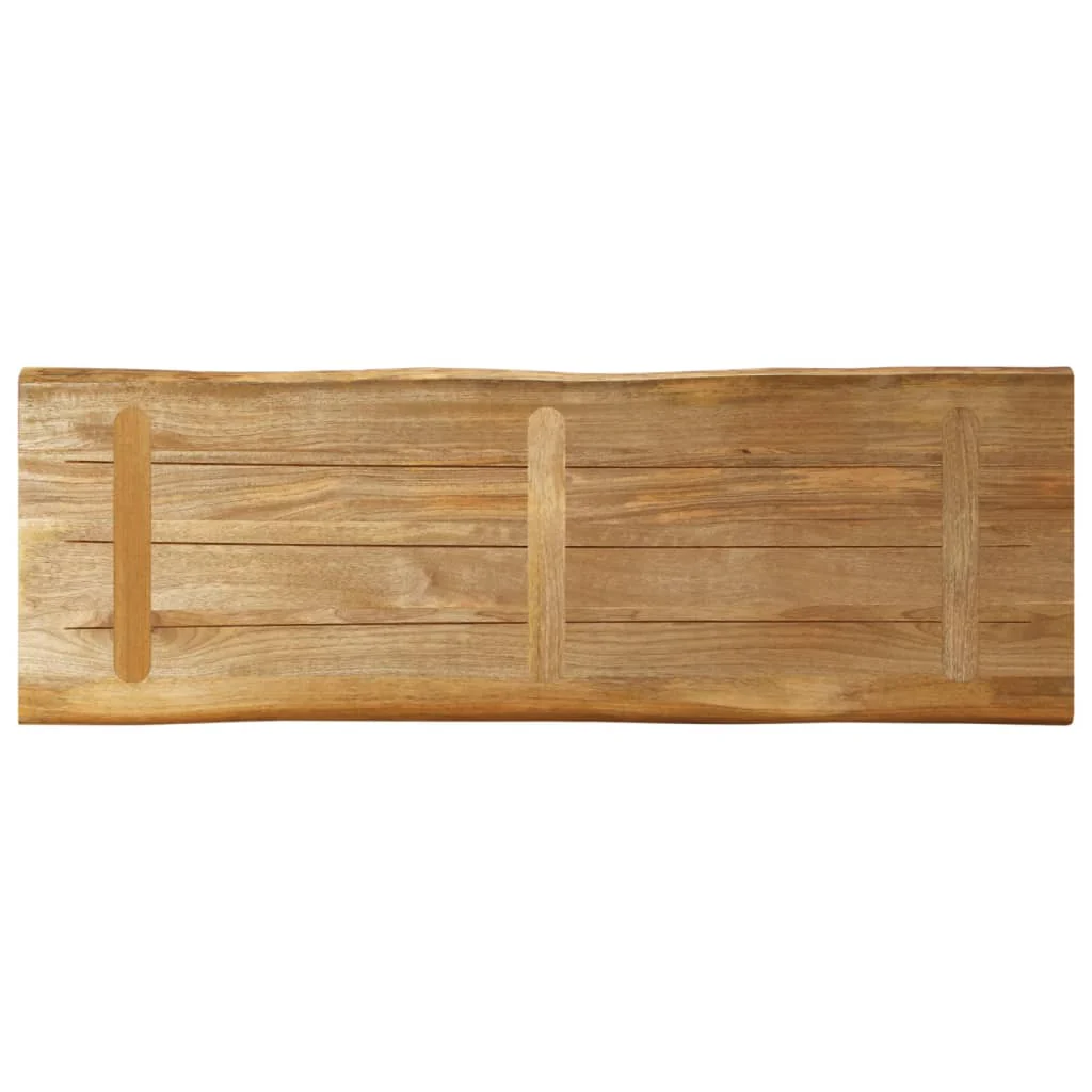bordplade 110x40x3,8 cm naturlig kant massivt ru mangotræ - Image 5