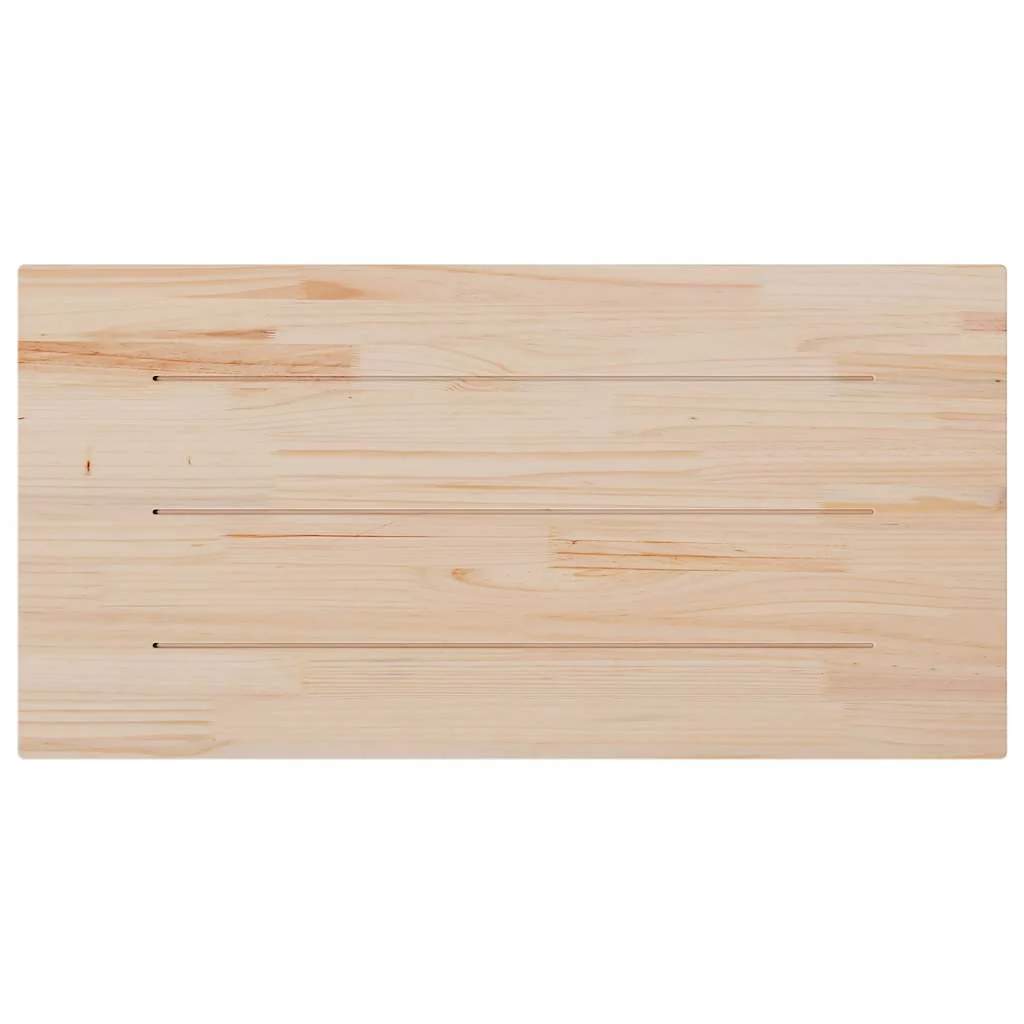 bordplade 110x60x2,5 cm rektangulært massivt fyrretræ hvid - Image 4