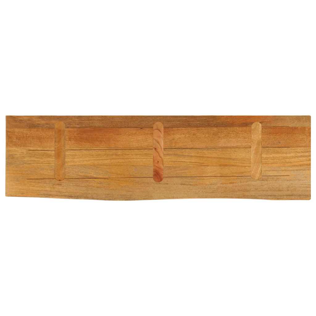 bordplade 120x20x3,8 cm naturlig kant massivt mangotræ - Image 5