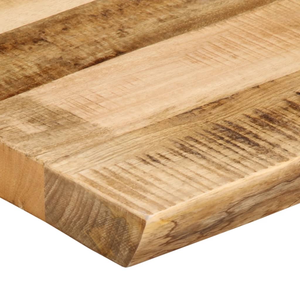 bordplade 120x40x2,5 cm naturlig kant massivt ru mangotræ - Image 6