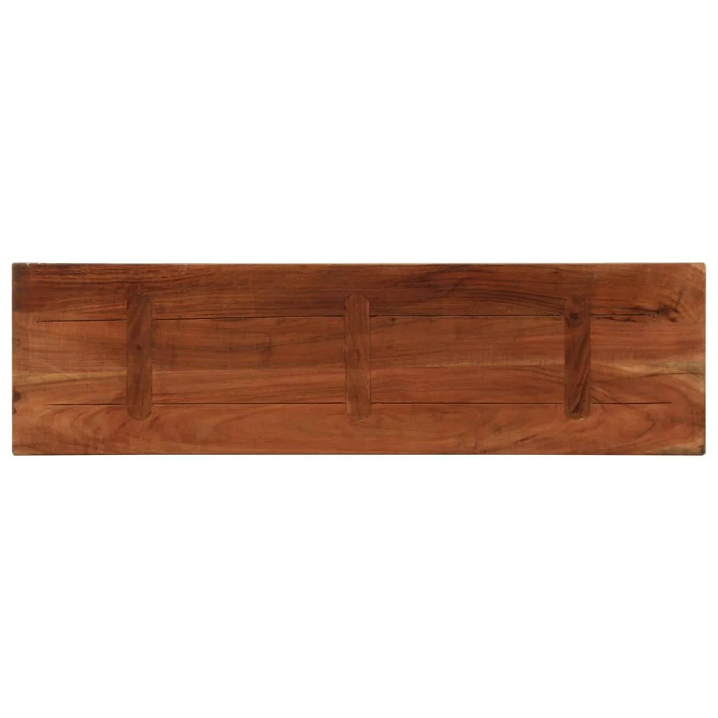 bordplade 120x40x2,5 cm rektangulær massivt genbrugstræ - Image 5