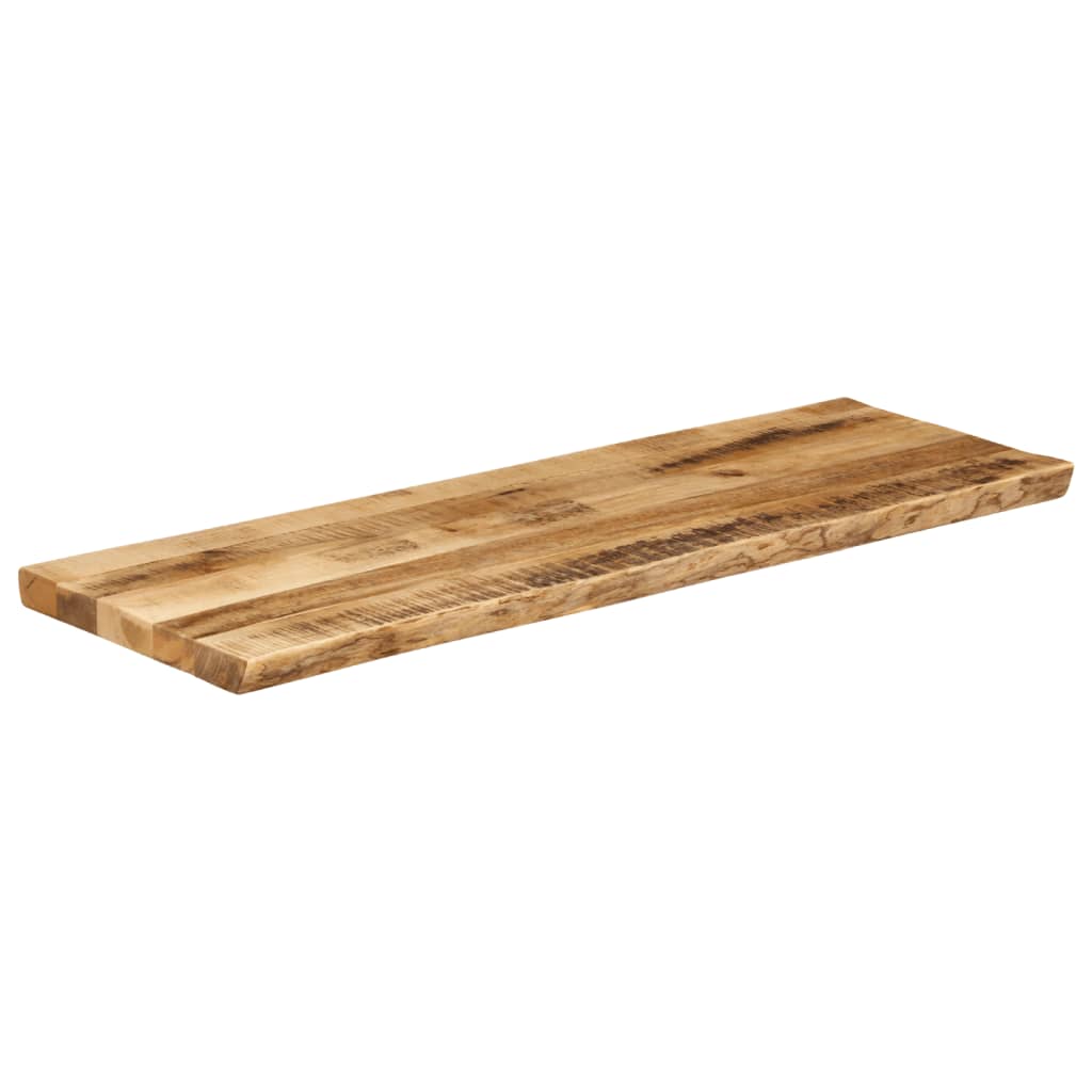 bordplade 120x40x3,8 cm naturlig kant massivt ru mangotræ - Image 2