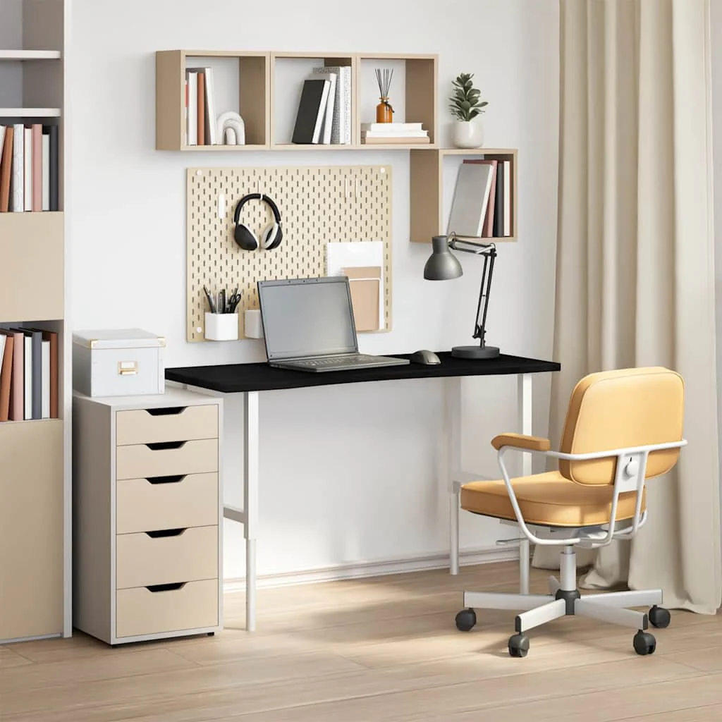 bordplade 120x50x2,5 cm massivt egetræ rektangulær mørkebrun - Image 3