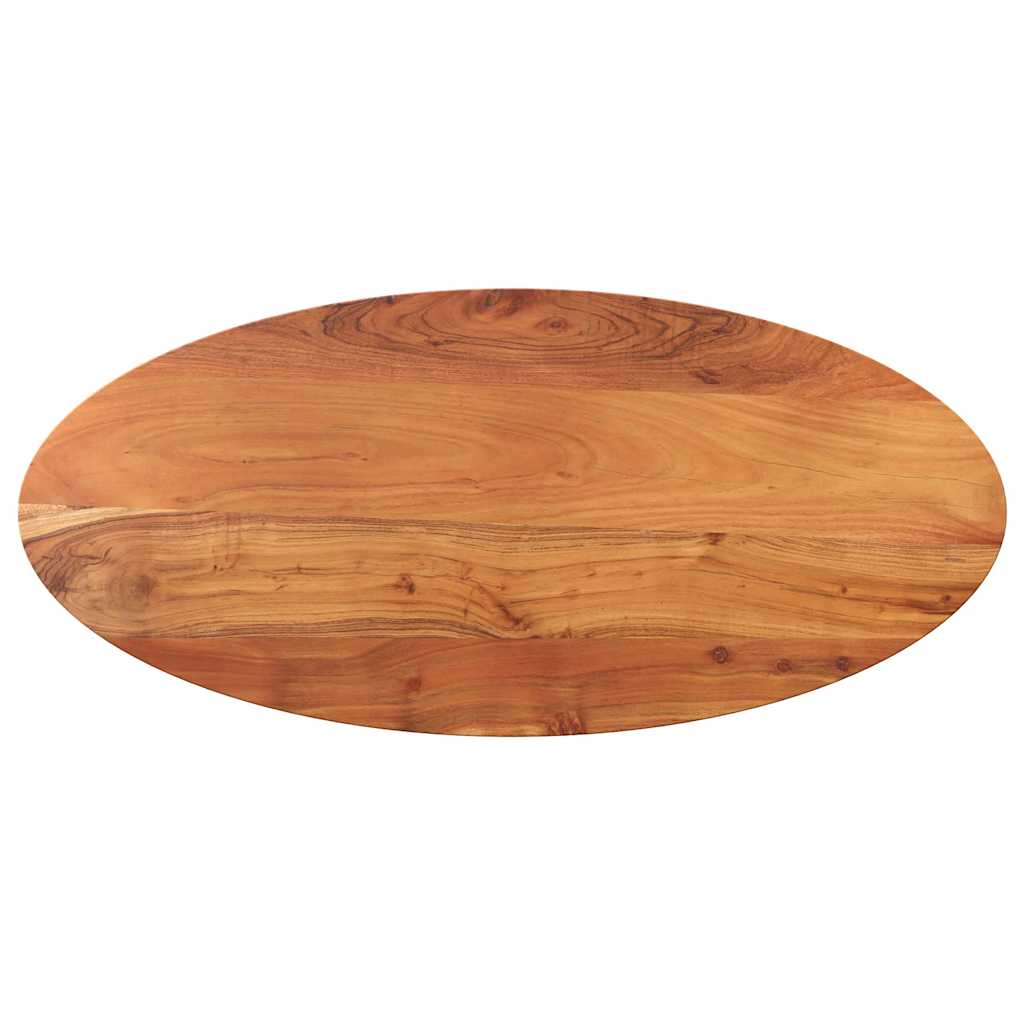bordplade 120x50x2,5 cm oval massivt akacietræ