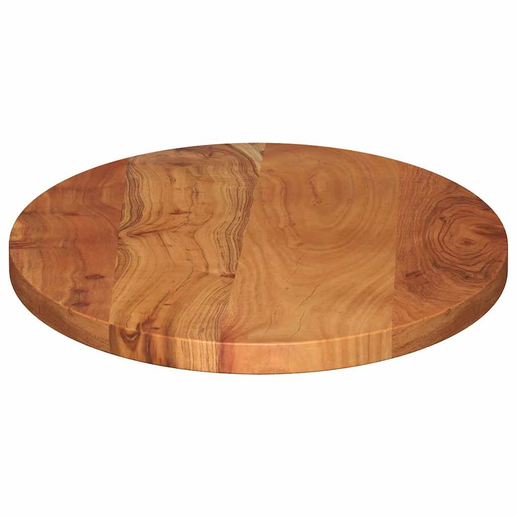 bordplade 120x50x2,5 cm oval massivt akacietræ - Image 4