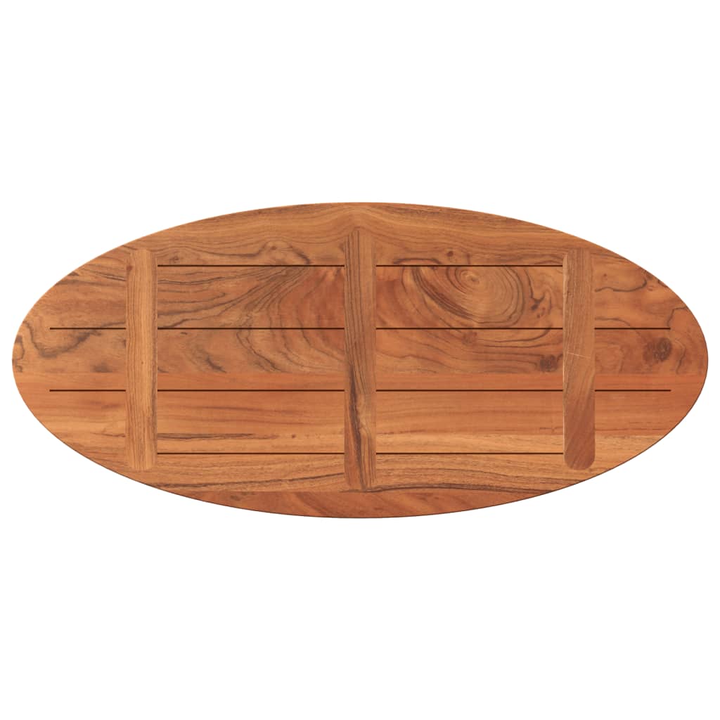 bordplade 120x50x3,8 cm oval massivt akacietræ - Image 5