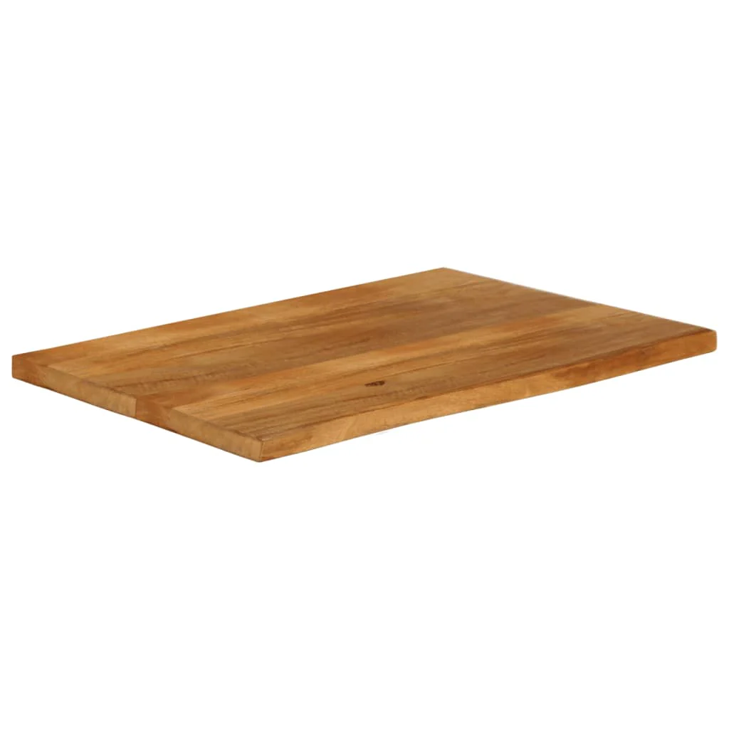 bordplade 120x60x2,5 cm naturlig kant massivt mangotræ - Image 2