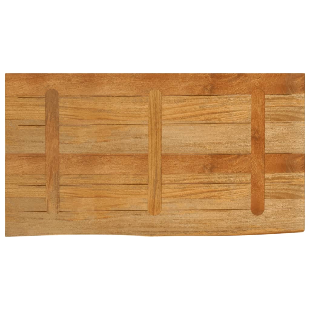 bordplade 120x60x2,5 cm naturlig kant massivt mangotræ - Image 5