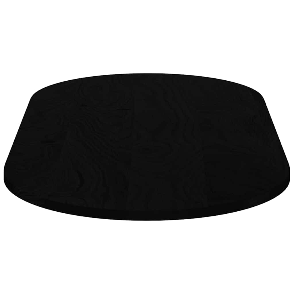 bordplade 120x60x2 cm massivt egetræ oval mørkebrun - Image 6