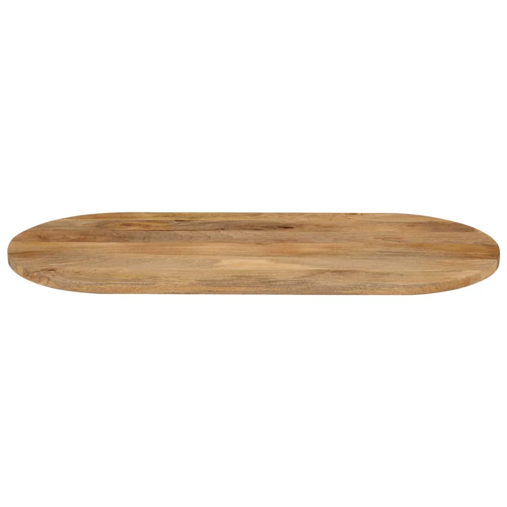 bordplade 140x50x2,5 cm oval massivt mangotræ - Image 3