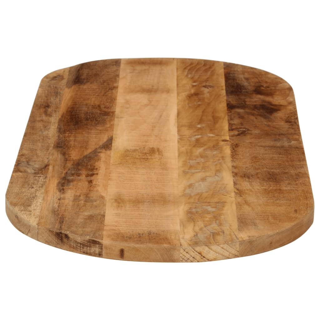 bordplade 140x50x2,5 cm oval massivt ru mangotræ - Image 4