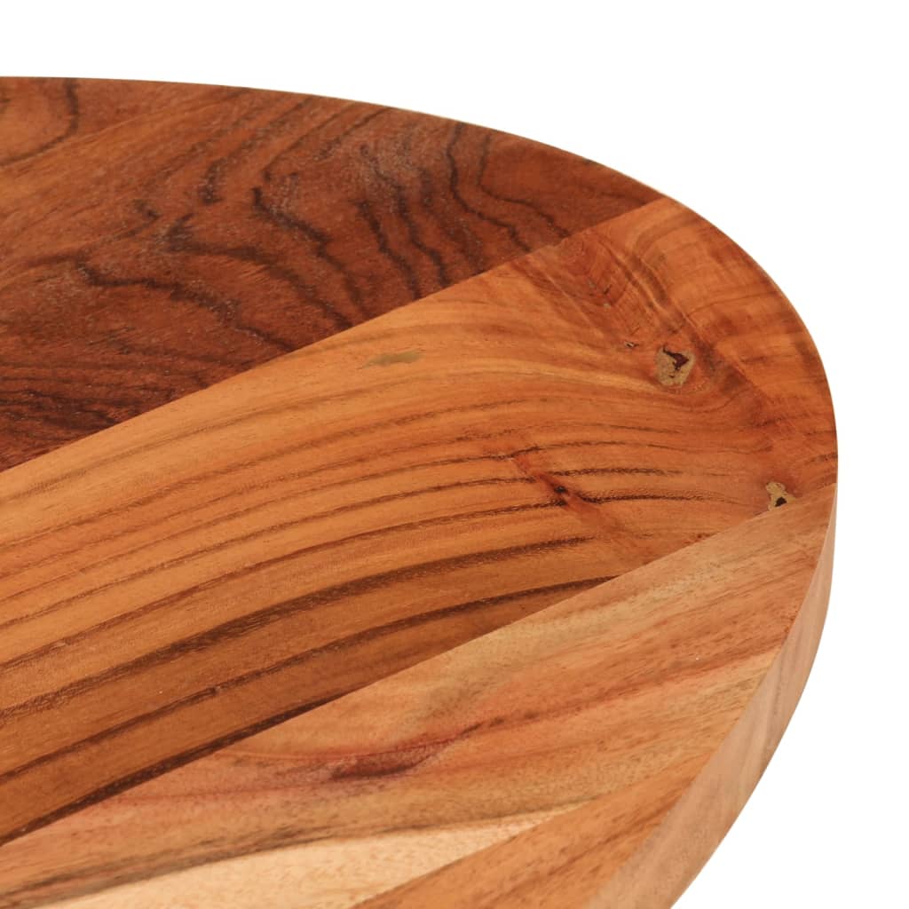 bordplade 140x60x2,5 cm oval massivt akacietræ - Image 6