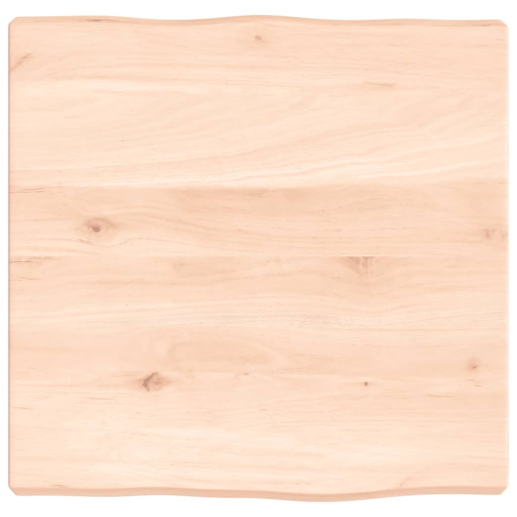 bordplade 40x40x(2-4)cm naturlig kant ubehandlet massivt træ - Image 2