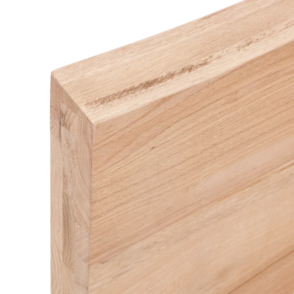 bordplade 40x40x(2-6) cm naturlig kant behandlet træ lysebrun - Image 7