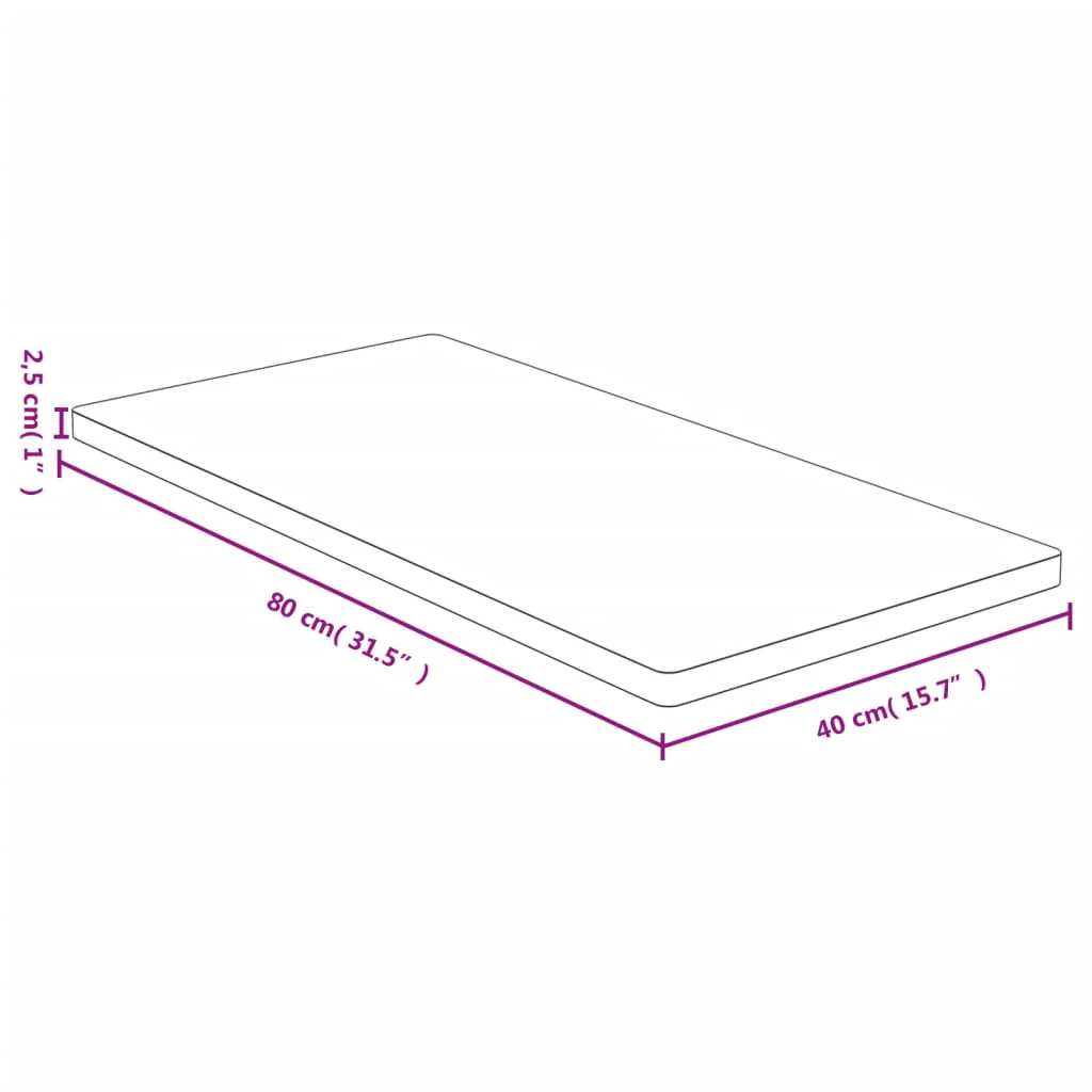 bordplade 40x80x2,5 cm bambus - Image 4
