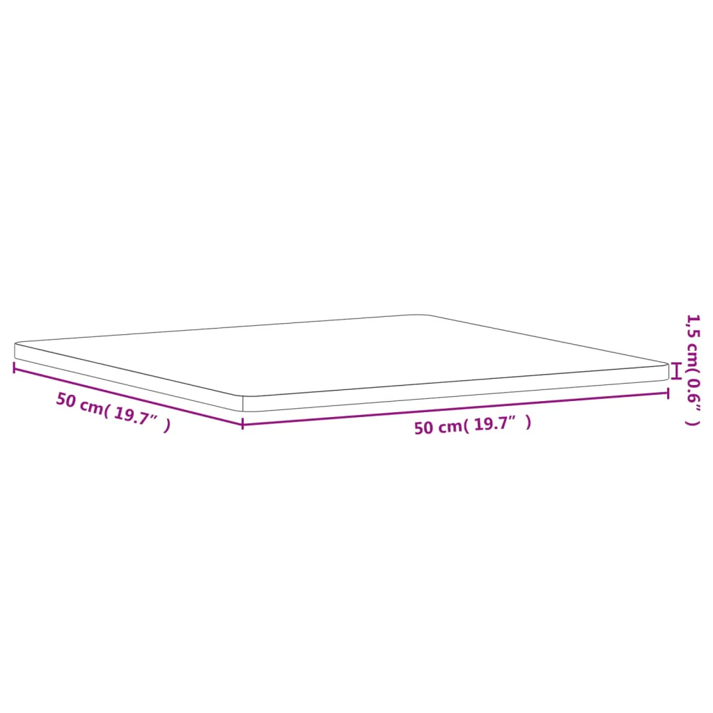bordplade 50x50x1,5 cm firkantet massivt bøgetræ - Image 7