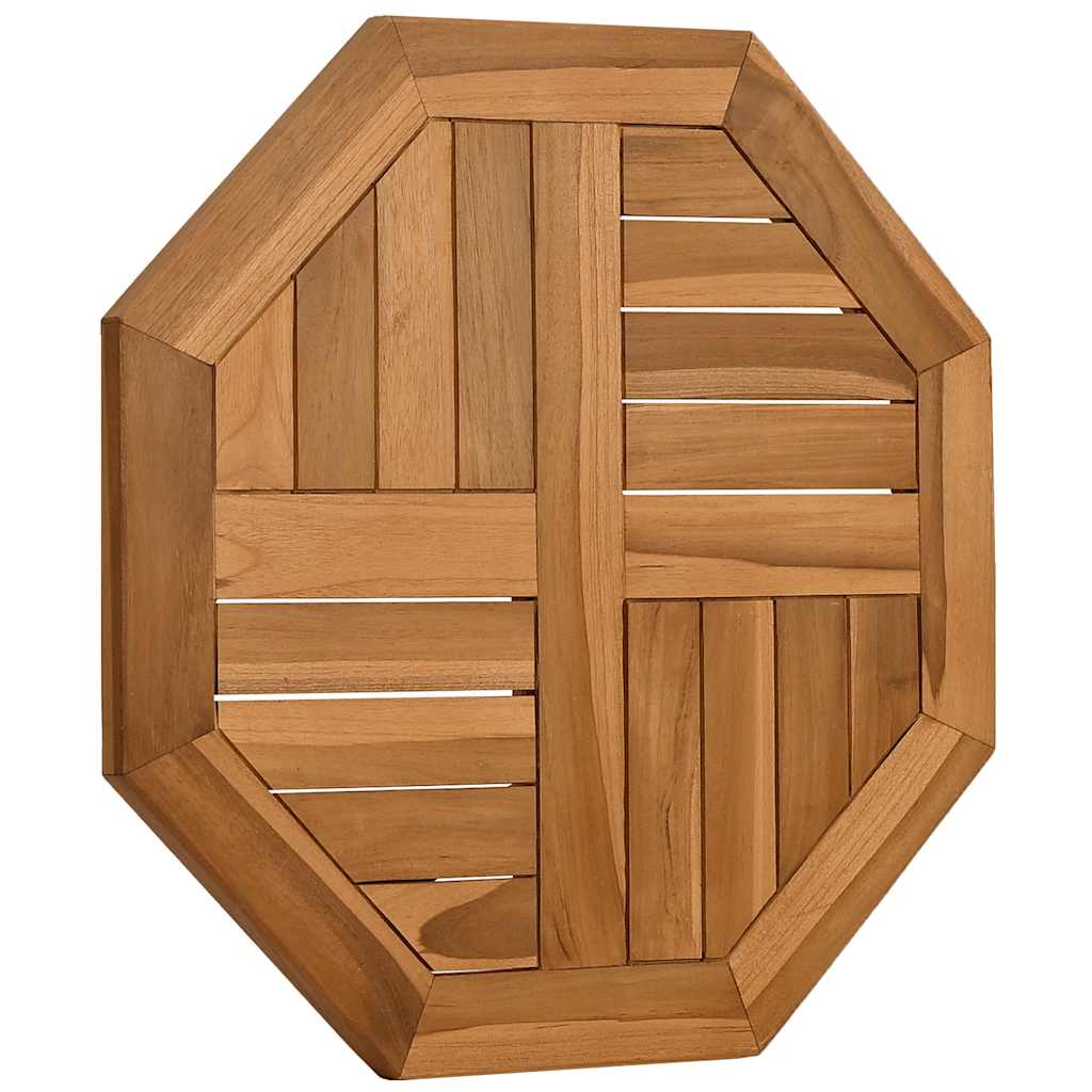bordplade 50x50x2,5 cm ottekantet massivt teaktræ - Image 3