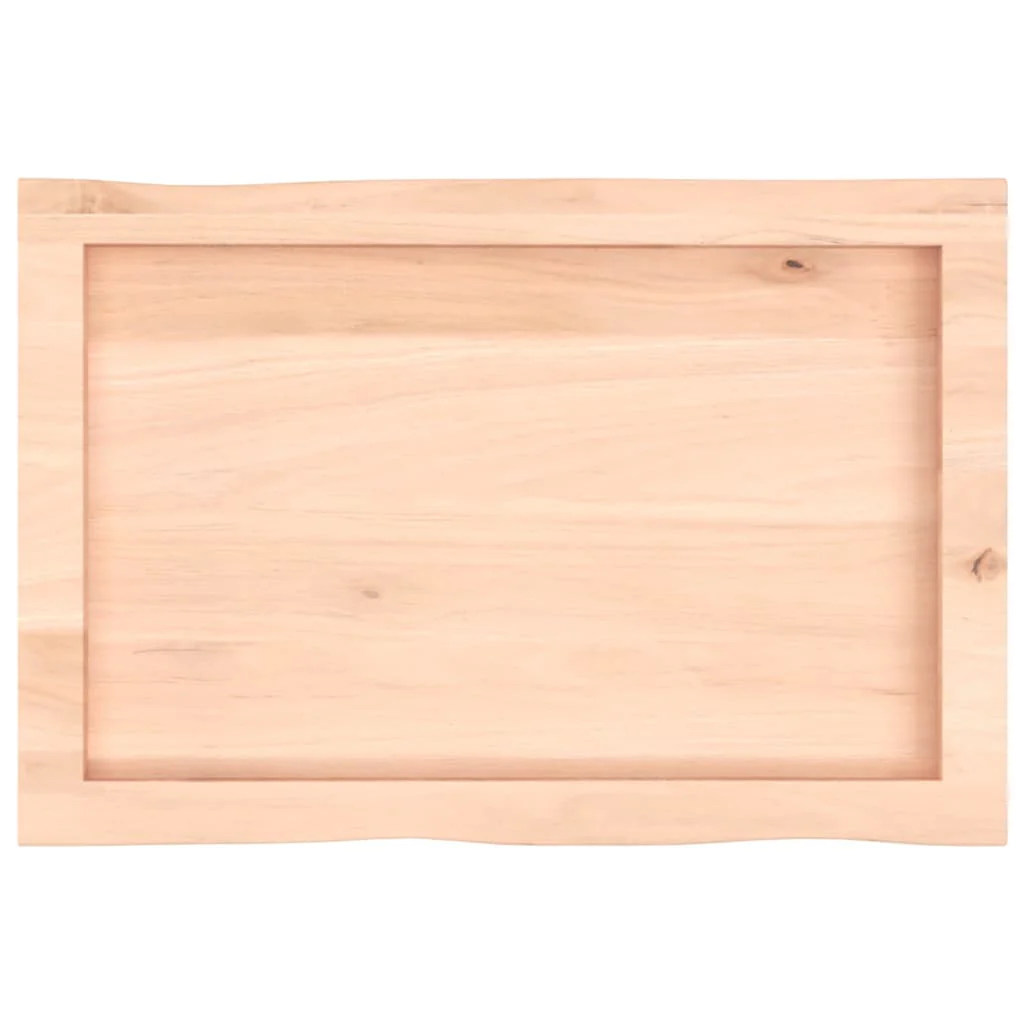 bordplade 60x40x(2-4)cm naturlig kant ubehandlet massivt træ - Image 5